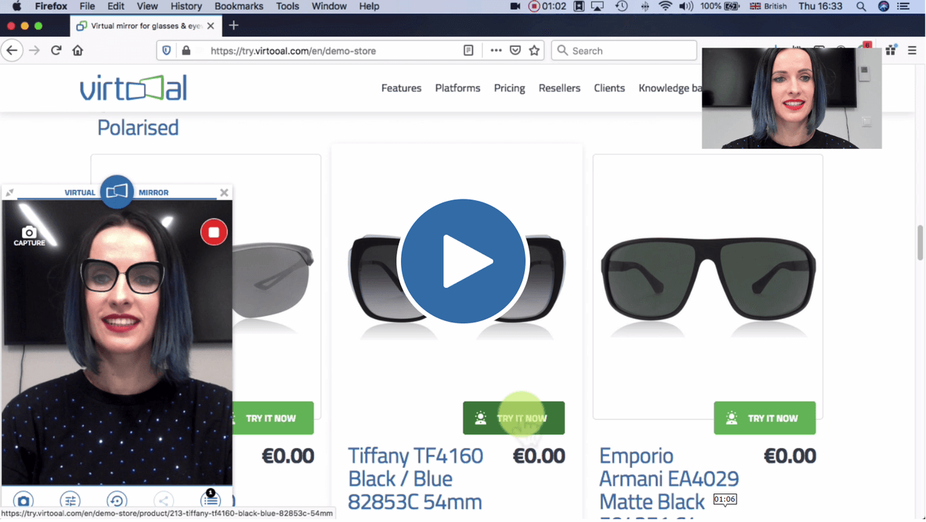 VIDEO How to use the augmented reality TRYON in online store Blog