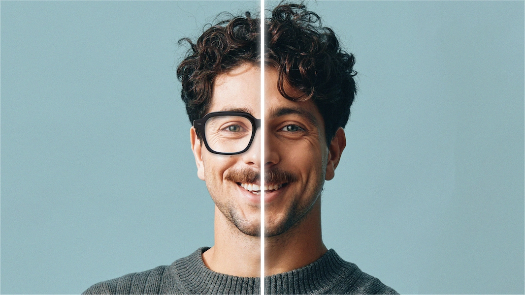 Invisible Glasses: Try on glasses without taking yours off