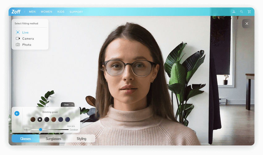 Virtual Try On for Eyewear brand Zoff
