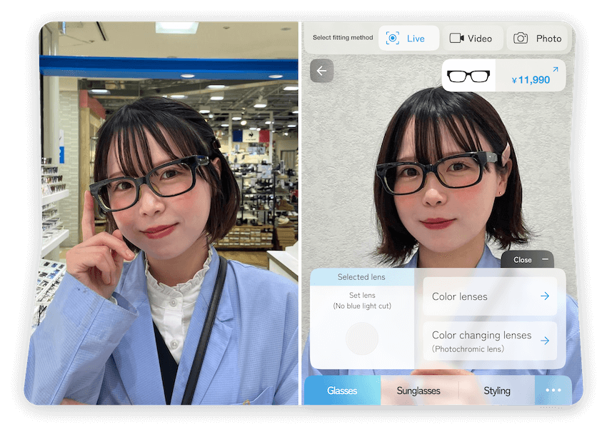 Zoff’s eyewear try on experience